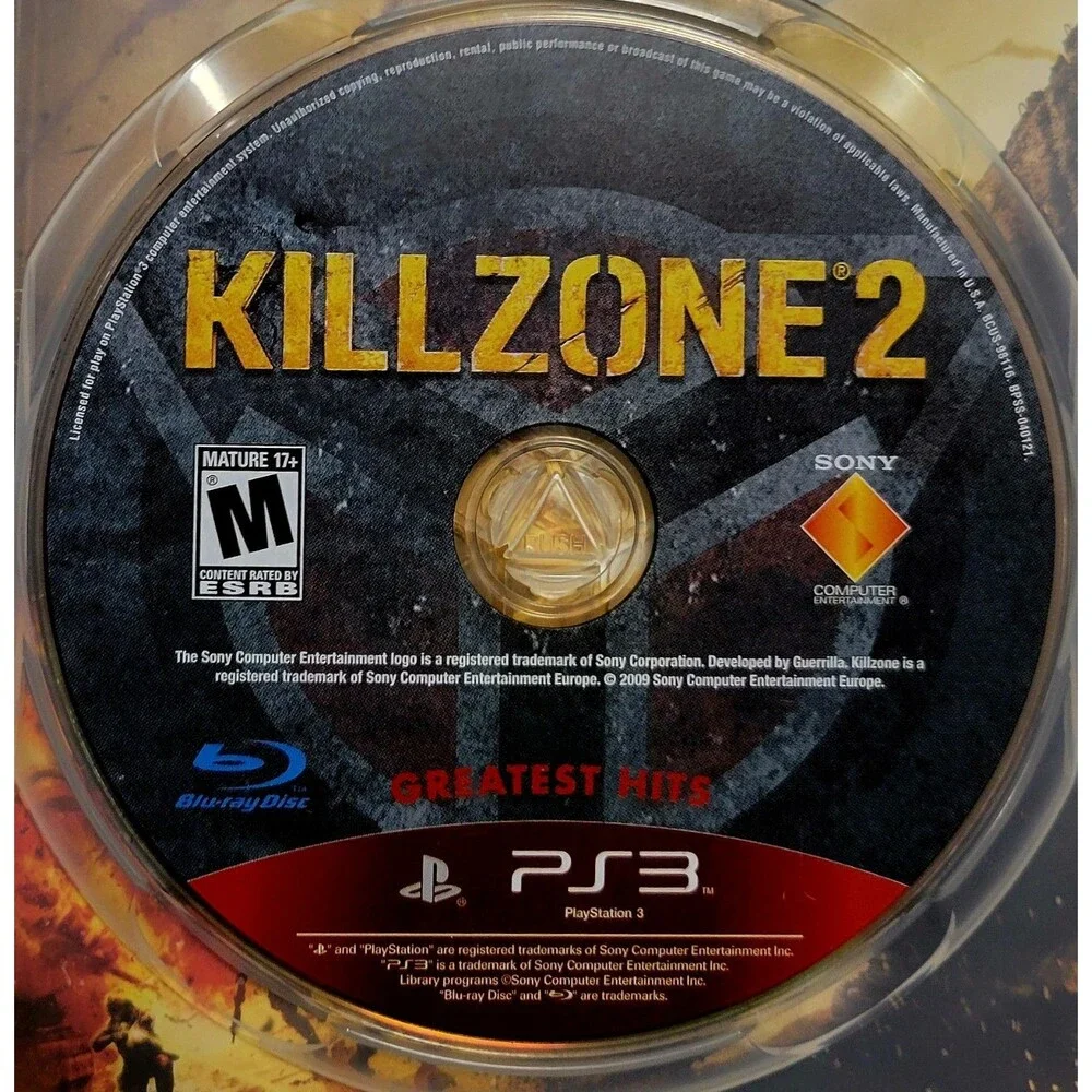 SONY PLAYSTATION 3 PS3: KILLZONE 2 GREATEST HITS,CLN DISC,TESTED FAST SHIPPING